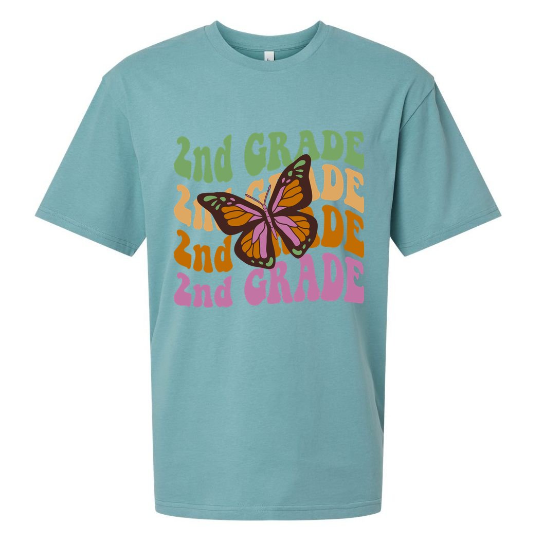 Cute 2nd Grade Butterfly Sueded Cloud Jersey T-Shirt