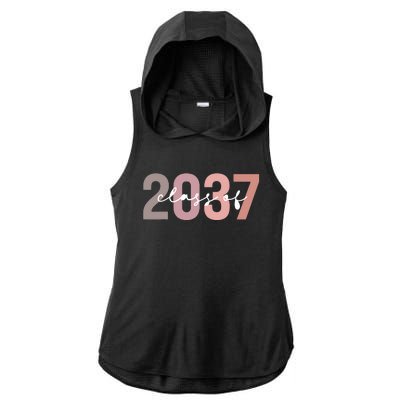 Class 2037 Graduation Ladies PosiCharge Tri-Blend Wicking Draft Hoodie Tank