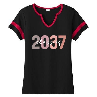 Class 2037 Graduation Ladies Halftime Notch Neck Tee