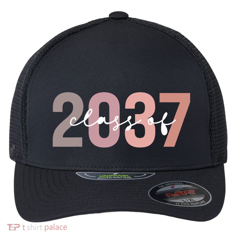 Class 2037 Graduation Flexfit Unipanel Trucker Cap