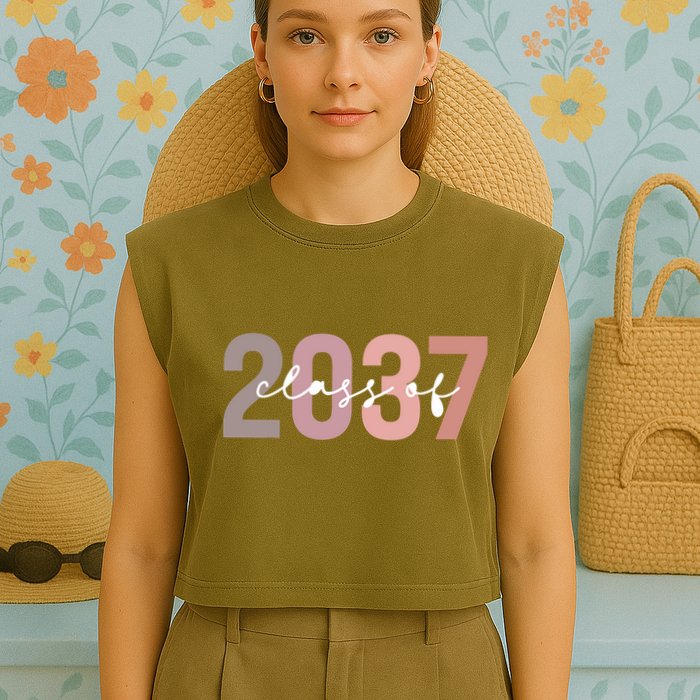 Class 2037 Graduation Garment-Dyed Women's Muscle Tee