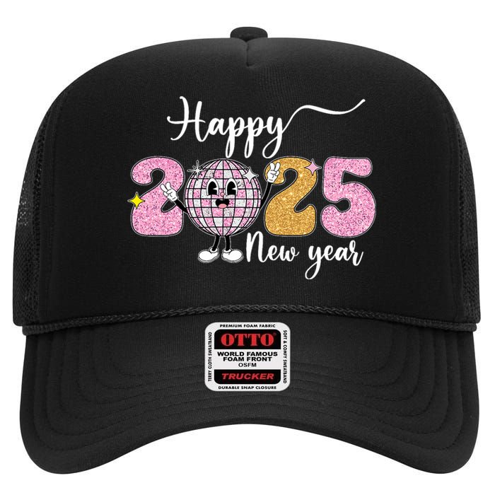 Celebration 2025 Happy New Year 2025 Party Family Matching High Crown Mesh Back Trucker Hat