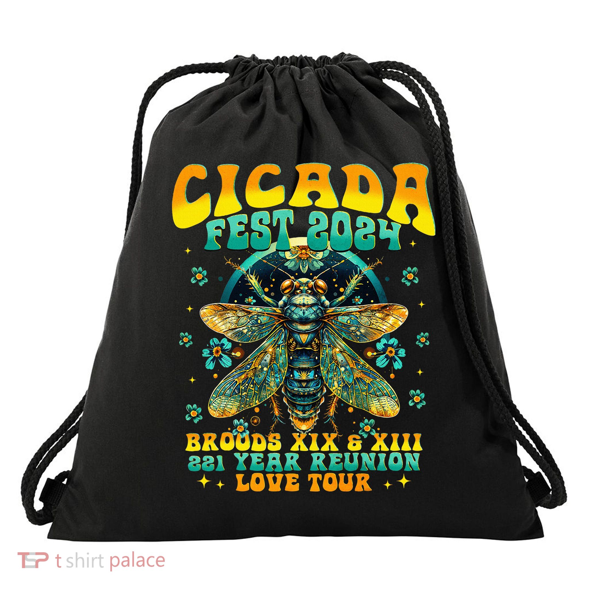 Cicada 2024 Insect Cicada Lover Drawstring Bag