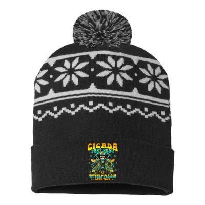 Cicada 2024 Insect Cicada Lover USA-Made Snowflake Beanie