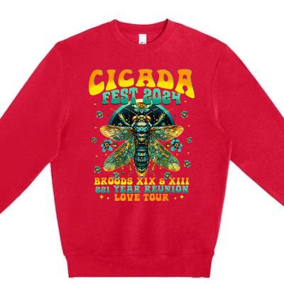 Cicada 2024 Insect Cicada Lover Premium Crewneck Sweatshirt