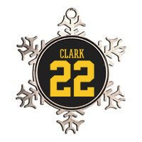 Clark 22 Iowa Basketball Metallic Star Ornament