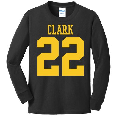 Clark 22 Iowa Basketball Kids Long Sleeve Shirt