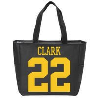 Clark 22 Iowa Basketball Zip Tote Bag