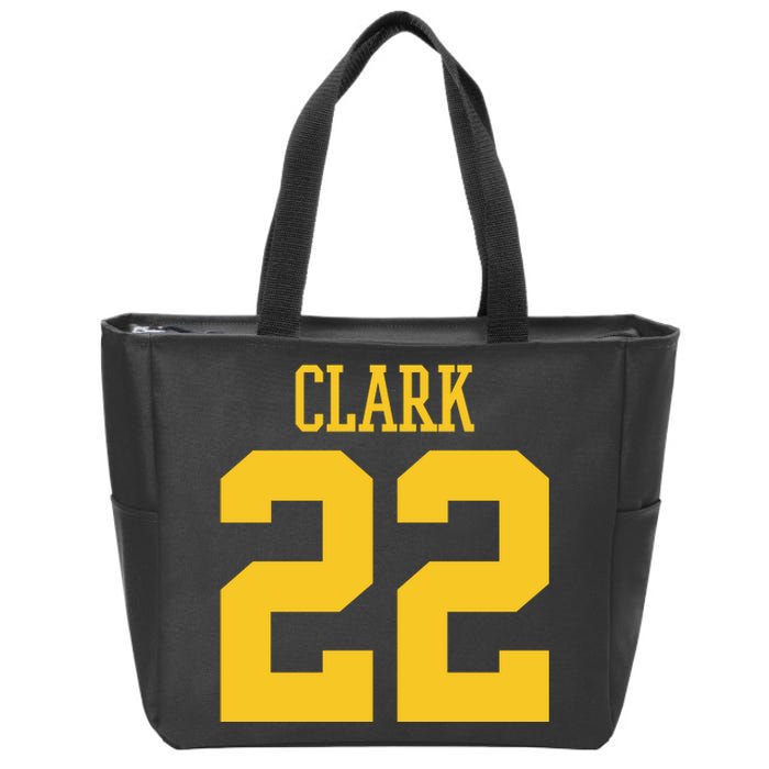 Clark 22 Iowa Basketball Zip Tote Bag