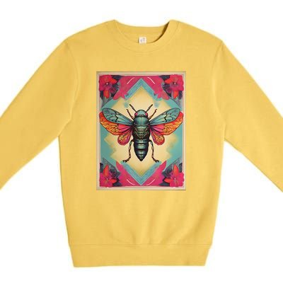 Cicada 2024 Invasion Double Emergence Premium Crewneck Sweatshirt