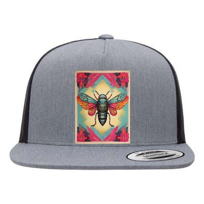 Cicada 2024 Invasion Double Emergence Flat Bill Trucker Hat