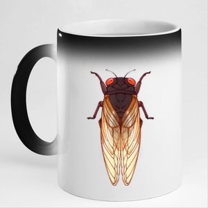 Cicada 2024 Invasion Emergence Swarm Brood Xiii Xix 11oz Black Color Changing Mug