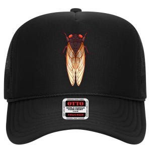 Cicada 2024 Invasion Emergence Swarm Brood Xiii Xix High Crown Mesh Back Trucker Hat