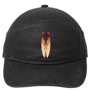 Cicada 2024 Invasion Emergence Swarm Brood Xiii Xix 7-Panel Snapback Hat