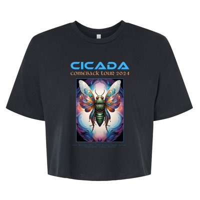 Cicada 2024 Invasion Double Emergence Bella+Canvas Jersey Crop Tee