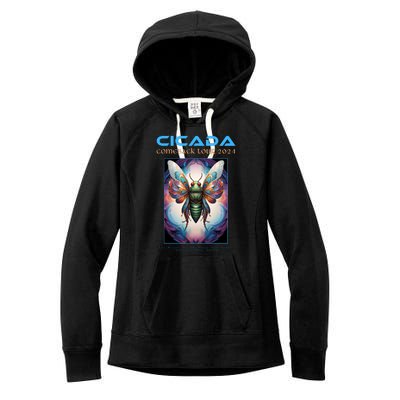 Cicada 2024 Invasion Double Emergence Women's Fleece Hoodie