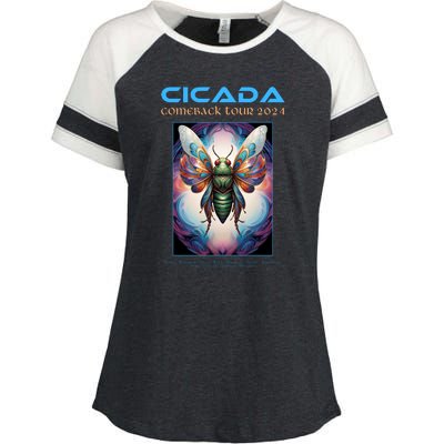 Cicada 2024 Invasion Double Emergence Enza Ladies Jersey Colorblock Tee