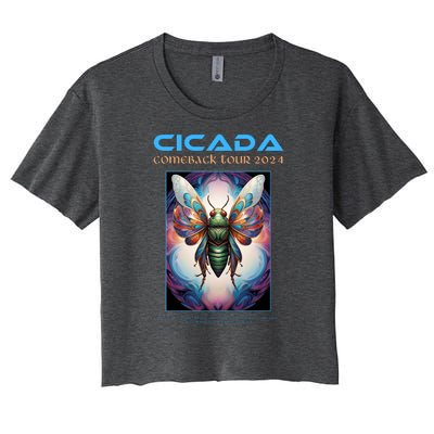 Cicada 2024 Invasion Double Emergence Women's Crop Top Tee