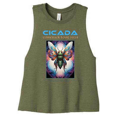 Cicada 2024 Invasion Double Emergence Women's Racerback Cropped Tank