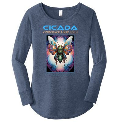 Cicada 2024 Invasion Double Emergence Women's Perfect Tri Tunic Long Sleeve Shirt