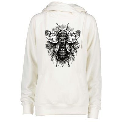 Cicada 2024 Invasion Double Emergence Womens Funnel Neck Pullover Hood