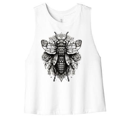 Cicada 2024 Invasion Double Emergence Women's Racerback Cropped Tank