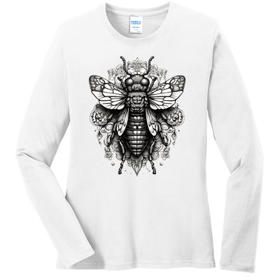 Cicada 2024 Invasion Double Emergence Ladies Long Sleeve Shirt