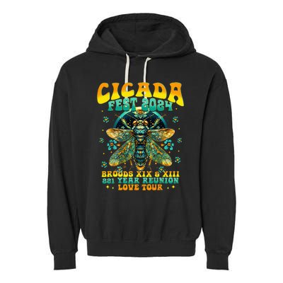 Cicada 2024 Insect Cicada Lover Garment-Dyed Fleece Hoodie