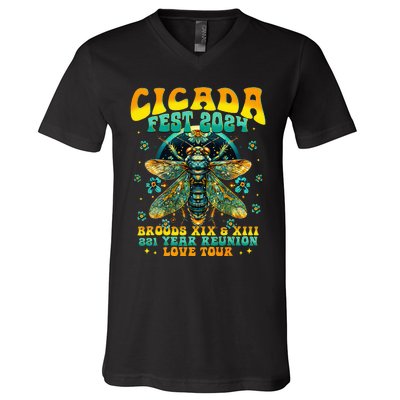 Cicada 2024 Insect Cicada Lover V-Neck T-Shirt