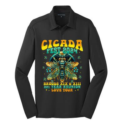 Cicada 2024 Insect Cicada Lover Silk Touch Performance Long Sleeve Polo