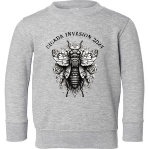 Cicada 2024 Invasion Double Emergence Toddler Sweatshirt