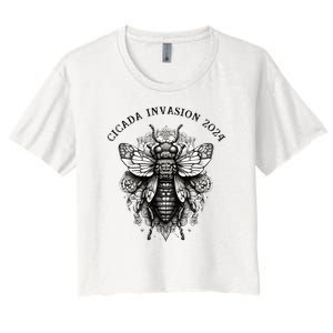 Cicada 2024 Invasion Double Emergence Women's Crop Top Tee