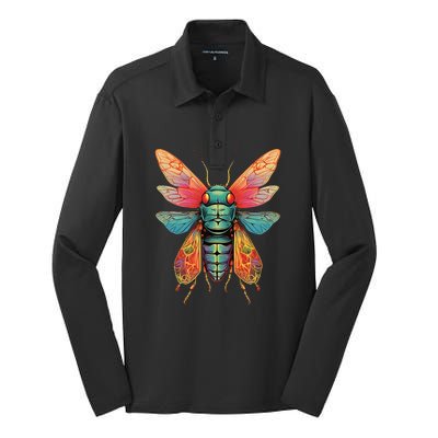 Cicada 2024 Invasion Double Emergence Silk Touch Performance Long Sleeve Polo