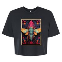 Cicada 2024 Invasion Double Emergence Bella+Canvas Jersey Crop Tee