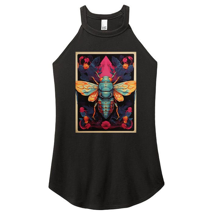 Cicada 2024 Invasion Double Emergence Women's Perfect Tri Rocker Tank