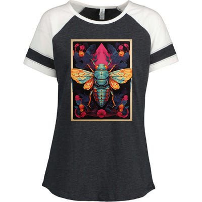 Cicada 2024 Invasion Double Emergence Enza Ladies Jersey Colorblock Tee