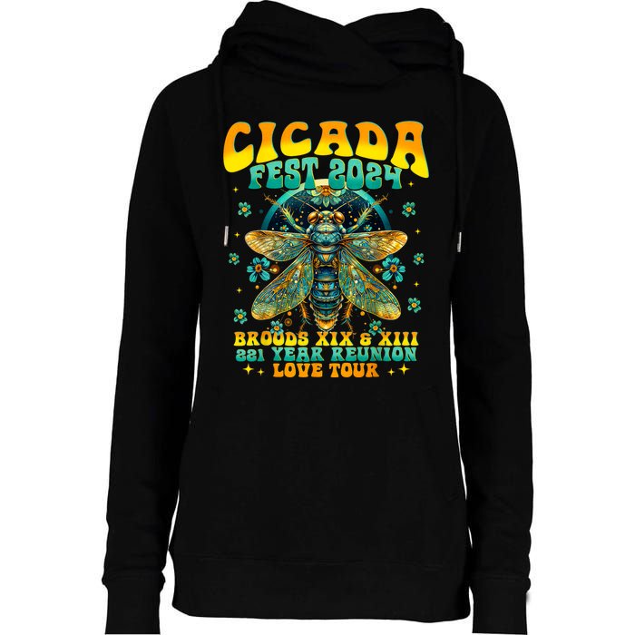 Cicada 2024 Insect Broods Xix And Xiii Cicada Lover Womens Funnel Neck Pullover Hood