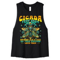 Cicada 2024 Insect Broods Xix And Xiii Cicada Lover Women's Racerback Cropped Tank