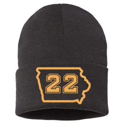 Clark 22 Jersey Championship Basketball Iowa Sustainable Knit Beanie