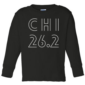 Chicago 26.2 Marathon Toddler Long Sleeve Shirt