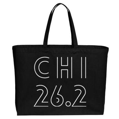 Chicago 26.2 Marathon Cotton Canvas Jumbo Tote