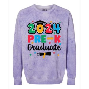 Class 2024 Prek Graduate Preschool Graduation Summer Colorblast Crewneck Sweatshirt