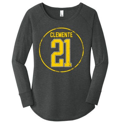 Clemente 21 Pittsburgh Women's Perfect Tri Tunic Long Sleeve Shirt