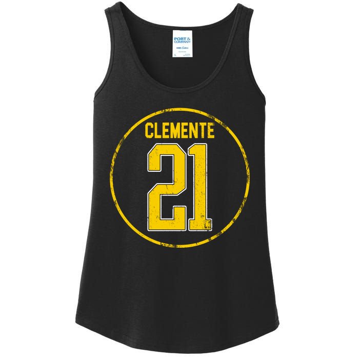 Clemente 21 Pittsburgh Ladies Essential Tank