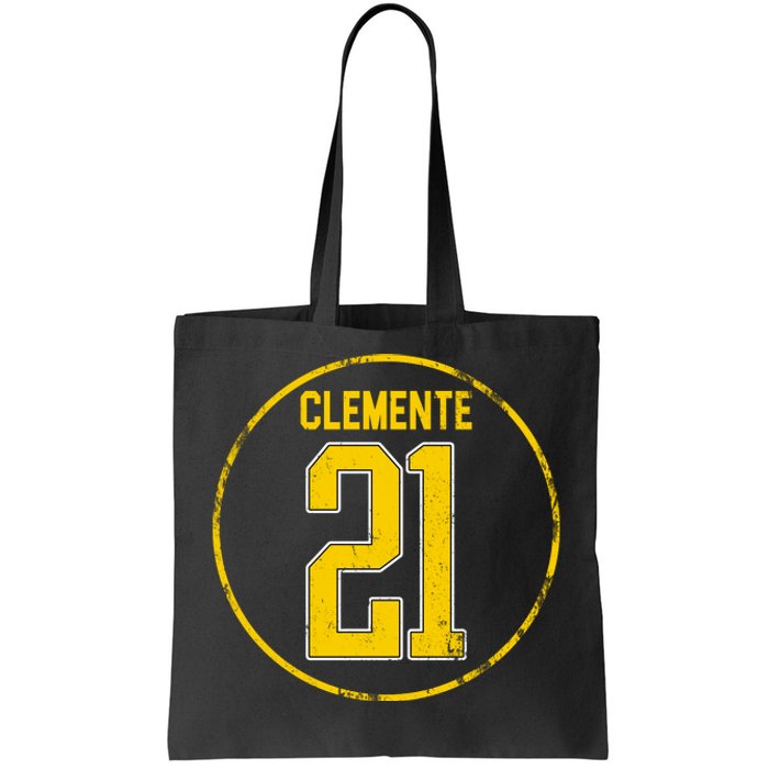 Clemente 21 Pittsburgh Tote Bag