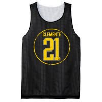 Clemente 21 Pittsburgh Mesh Reversible Basketball Jersey Tank