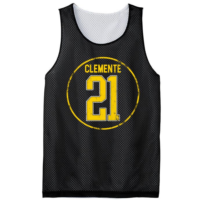 Clemente 21 Pittsburgh Mesh Reversible Basketball Jersey Tank