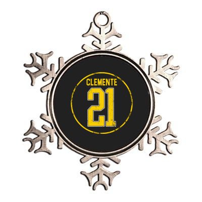 Clemente 21 Pittsburgh Metallic Star Ornament