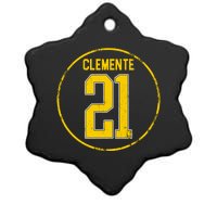 Clemente 21 Pittsburgh Ceramic Star Ornament