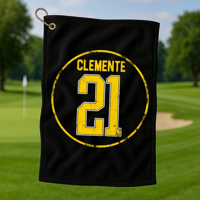 Clemente 21 Pittsburgh Golf Towel